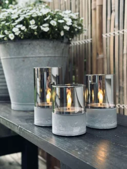 VIAMAJA LED GREY Cylinder Sæt med 3 stk - Godkendt til Inde Best