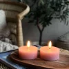 VIAMAJA LED JUMBO Fyrfadslys 2 stk - Rosa voks Discount