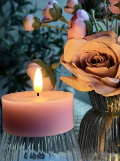 VIAMAJA LED JUMBO Fyrfadslys 2 stk - Rosa voks Discount