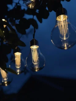 VIAMAJA LED Lyskæde med solceller - Udendørs med 10 pære Online