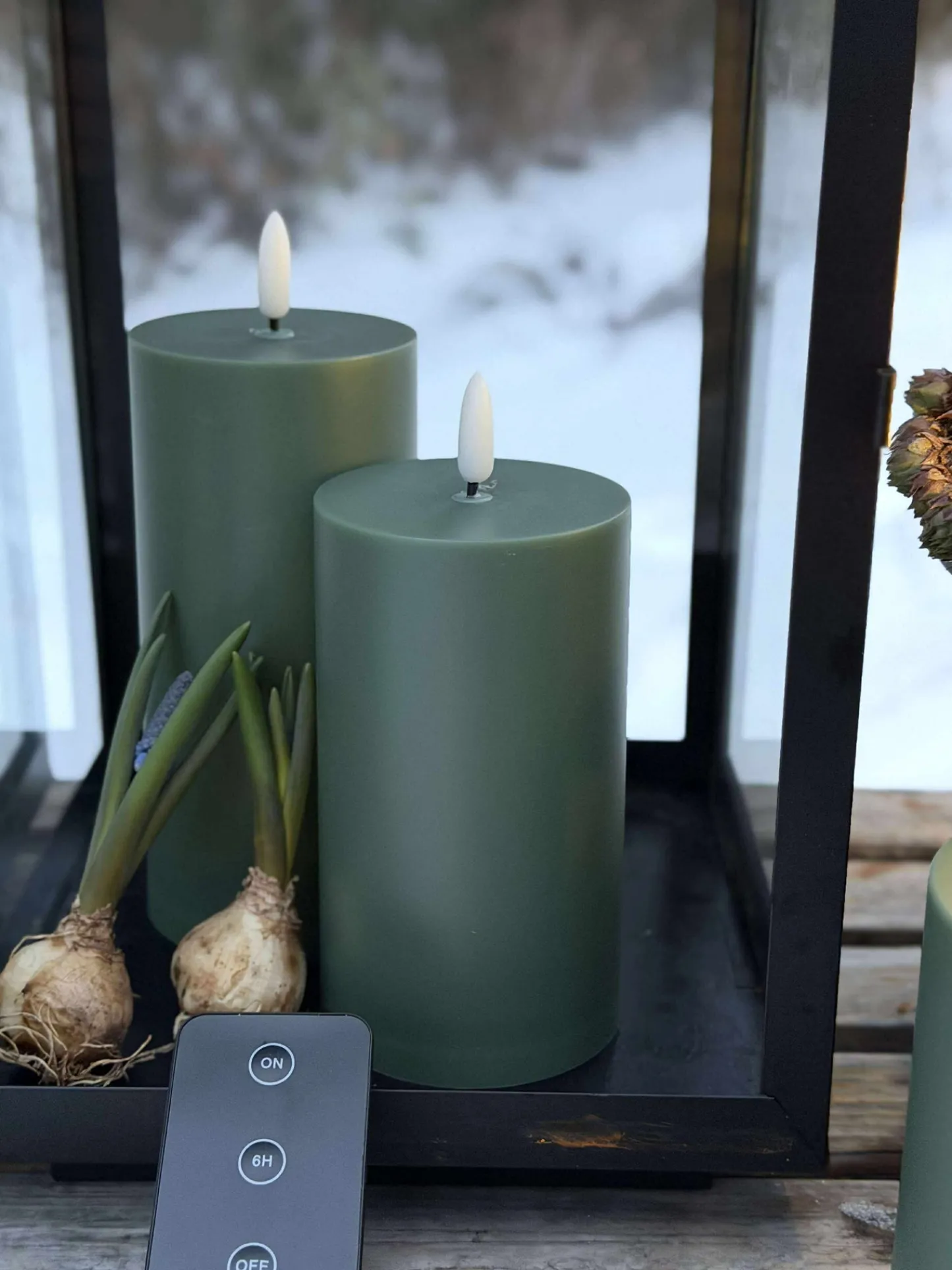 VIAMAJA LED Udendørs Bloklys - Sæt af 3 stk - Grøn Outlet