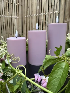 VIAMAJA LED Udendørs Bloklys sæt af 3 stk – Rosa Sale