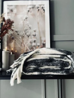 VIAMAJA Lækker varm plaid - Grå tern New