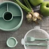 VIAMAJA Lunchbox m. dressing kop - Grøn Outlet
