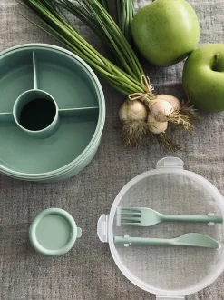 VIAMAJA Lunchbox m. dressing kop - Grøn Outlet