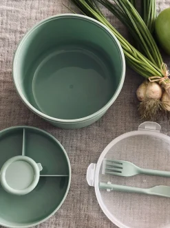 VIAMAJA Lunchbox m. dressing kop - Grøn Outlet