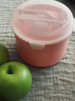VIAMAJA Lunchbox m. dressing kop - Rosa Hot