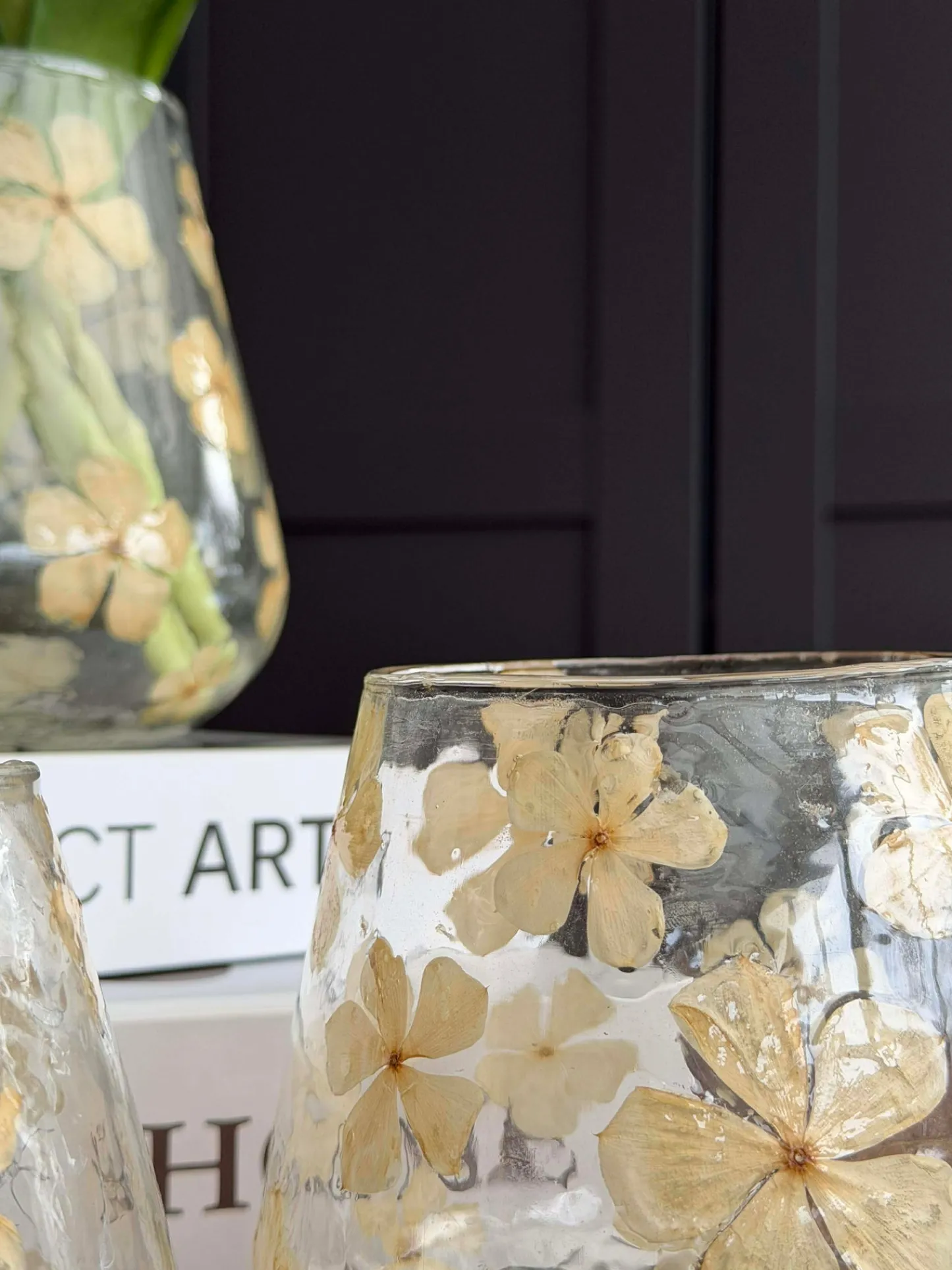 VIAMAJA Lysestage - Glas med blomster - flere størrelser Best