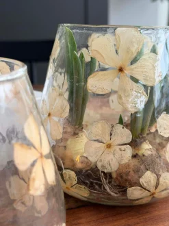 VIAMAJA Lysestage - Glas med blomster - flere størrelser Best