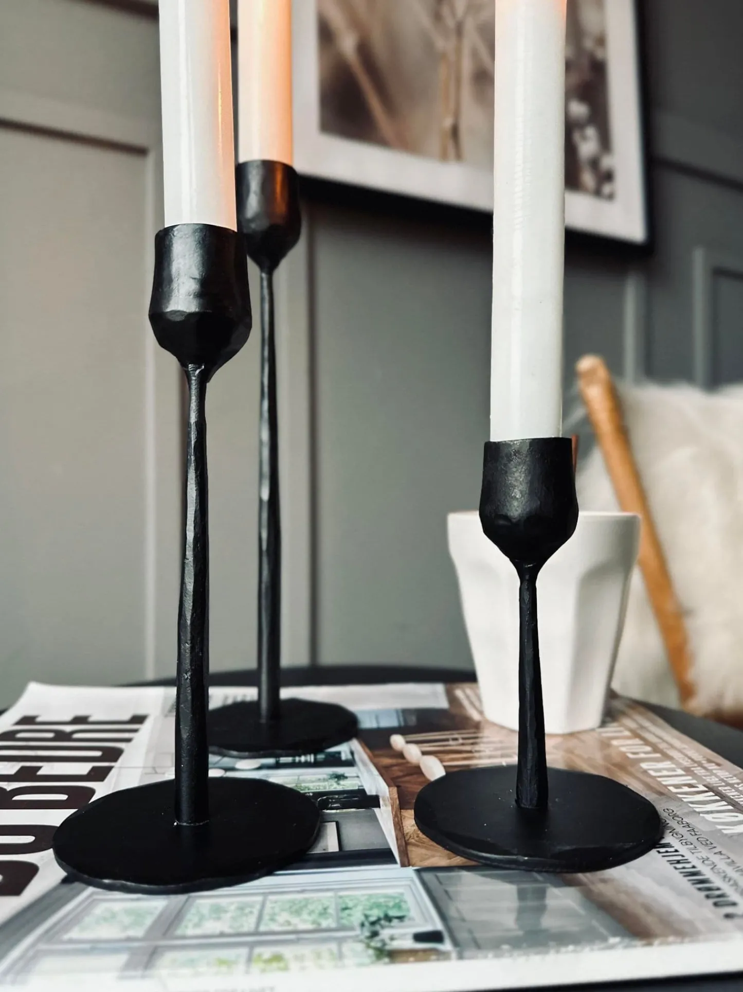 VIAMAJA Lysestage – Støbejern 12cm