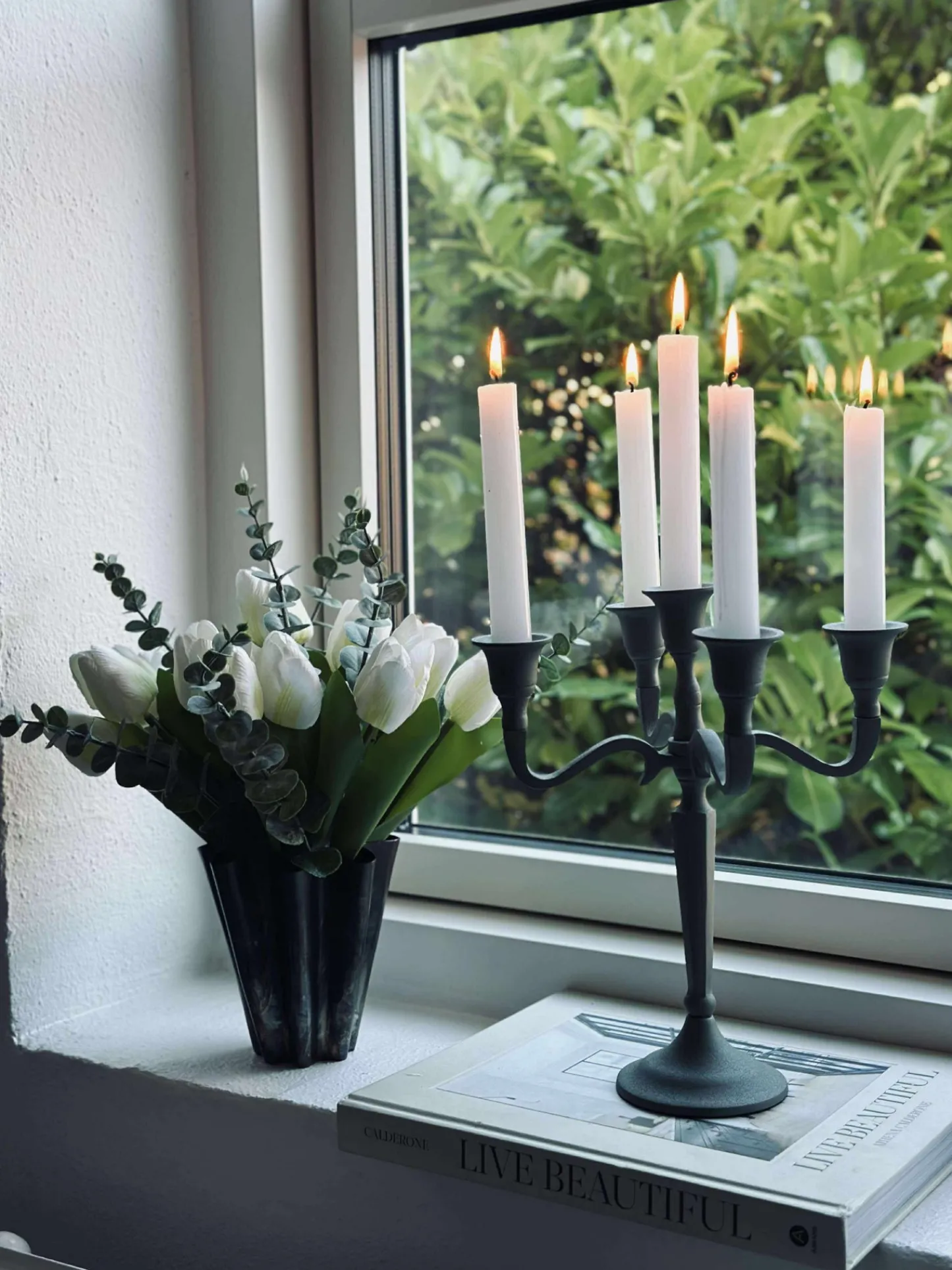 VIAMAJA Lysestage Alu Salvie - 5 armet Hot