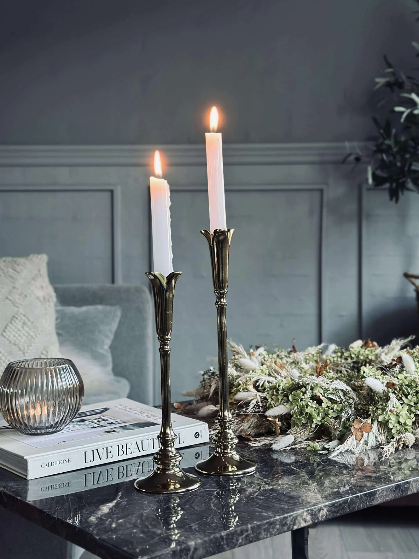 VIAMAJA Lysestage Calla Alu guld Outlet