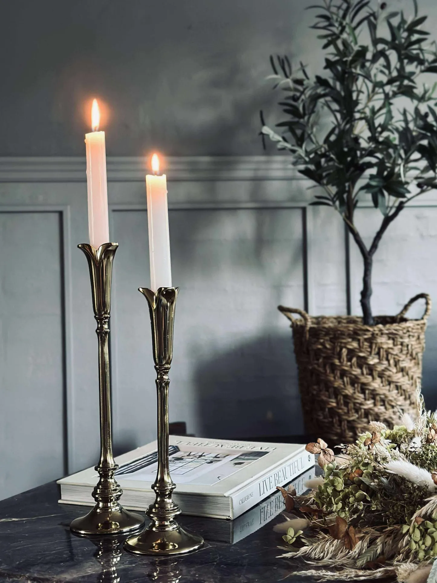 VIAMAJA Lysestage Calla Alu guld Outlet