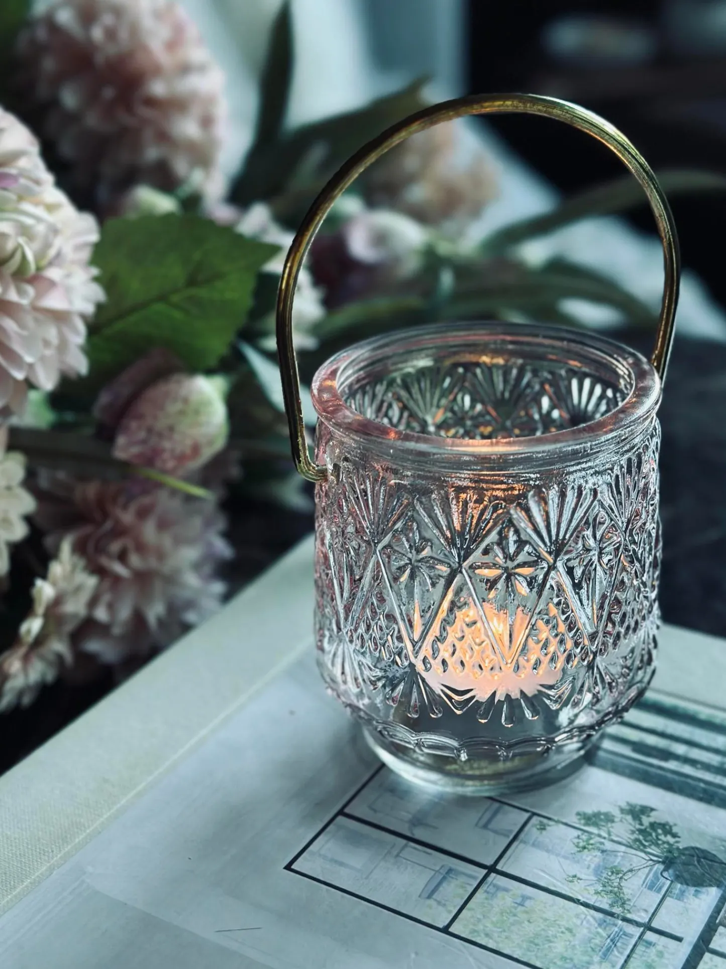 VIAMAJA Lysestage lanterne - Rosa Sale