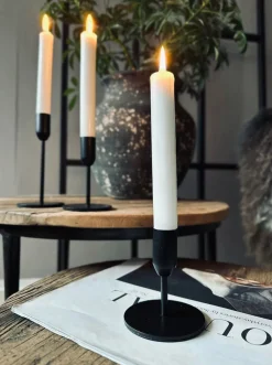 VIAMAJA Lysestage sæt 3 stk til stagelys – Black Mindy Discount