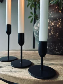 VIAMAJA Lysestage sæt 3 stk til stagelys – Black Mindy Discount