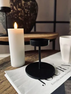VIAMAJA Lysestage sæt til bloklys – Black Liva Discount