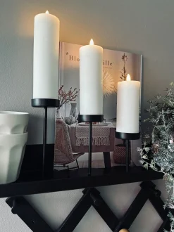 VIAMAJA Lysestage sæt til bloklys – Black Liva Discount