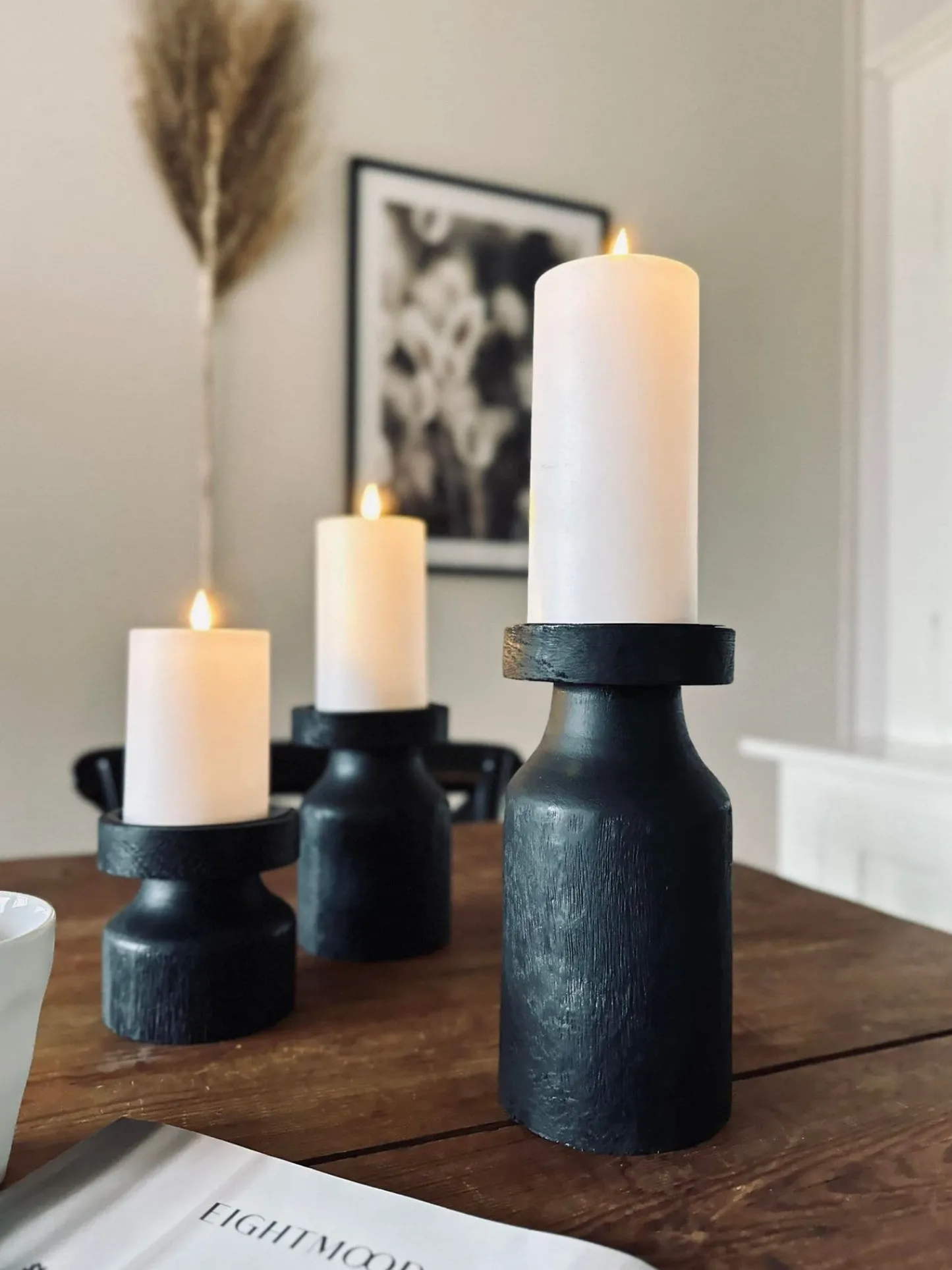 VIAMAJA Lysestage wood til bloklys 20cm Sale