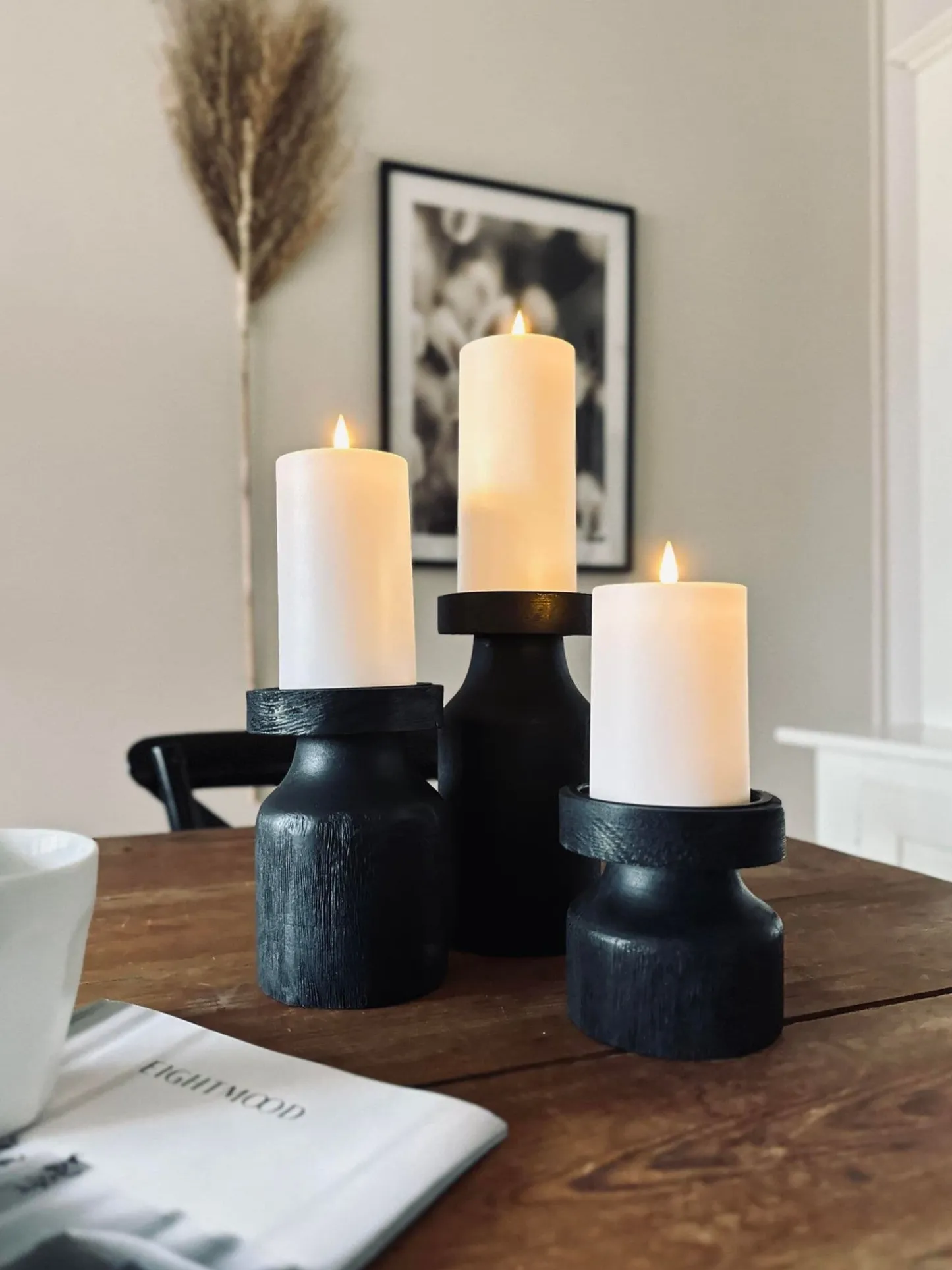 VIAMAJA Lysestage wood til bloklys 20cm Sale