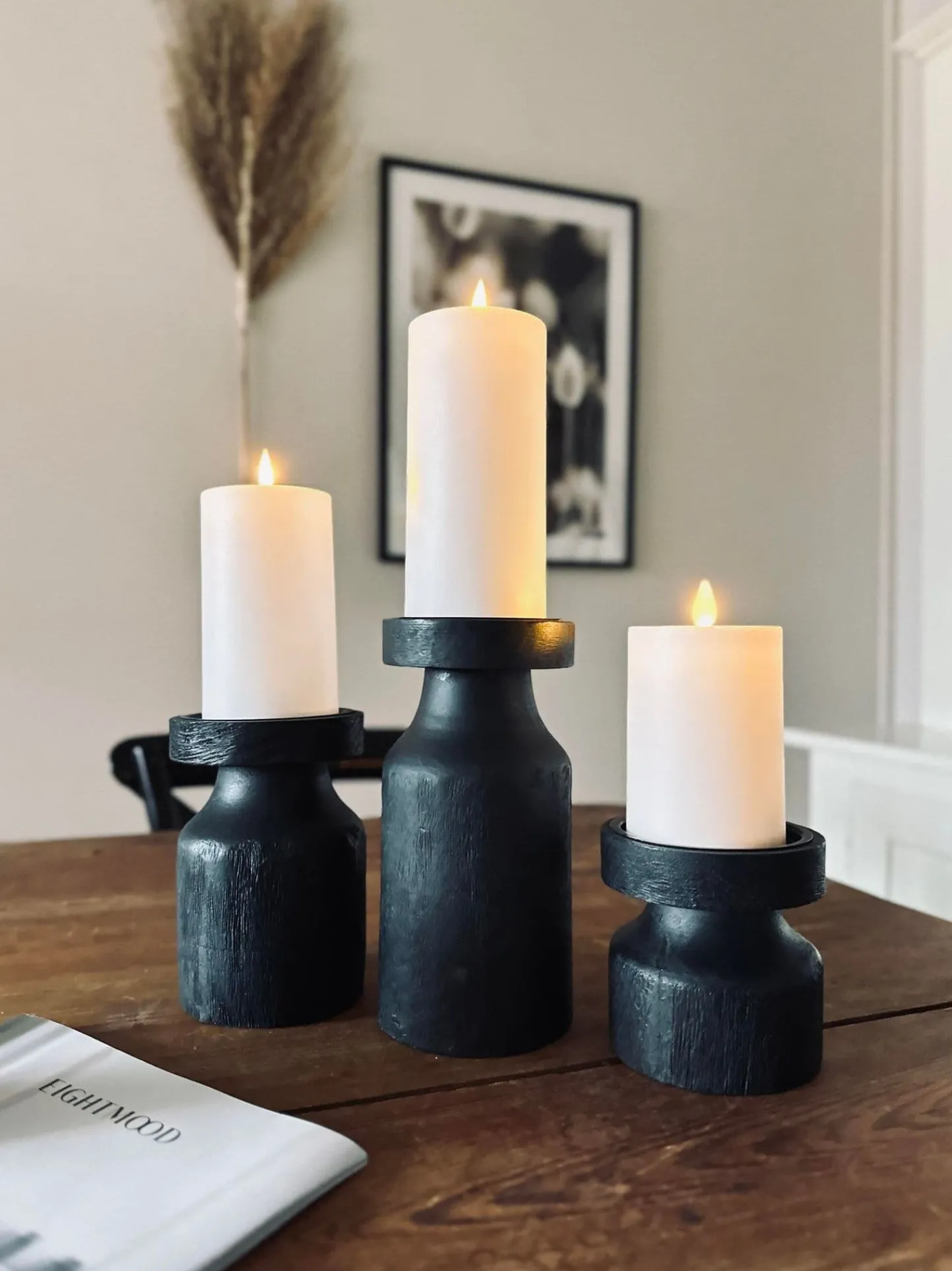 VIAMAJA Lysestage wood til bloklys 20cm Sale