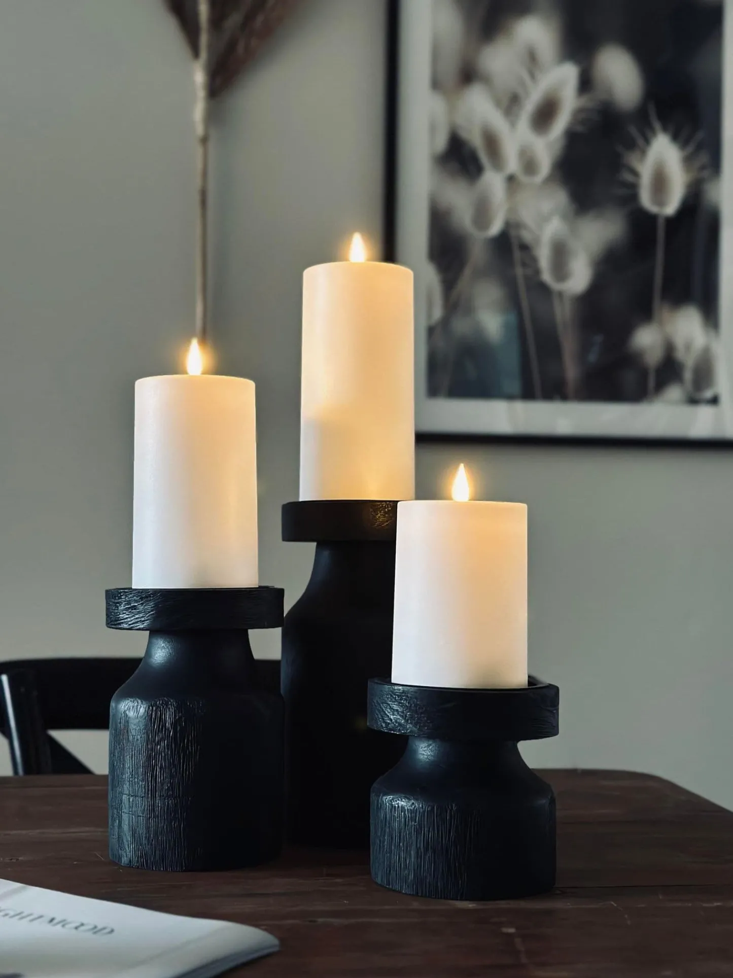 VIAMAJA Lysestage wood til bloklys 20cm Sale