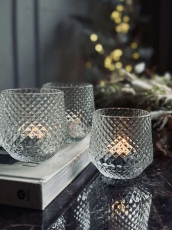 VIAMAJA Lysestager i klar glas - Sæt af 3 stk. Best
