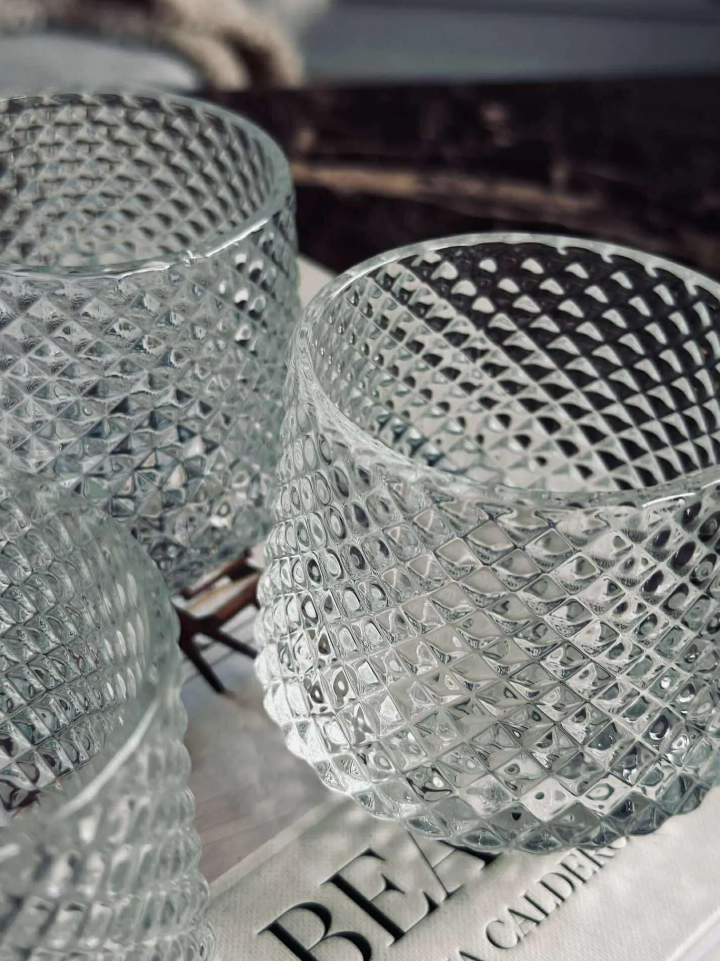 VIAMAJA Lysestager i klar glas - Sæt af 3 stk. Best