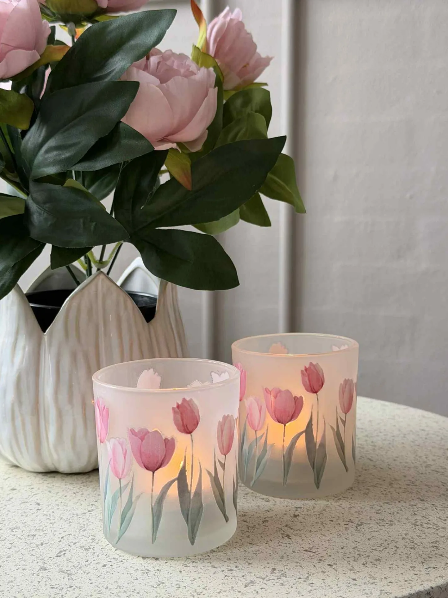 VIAMAJA Lysestager Tulipaner 3stk. Hot