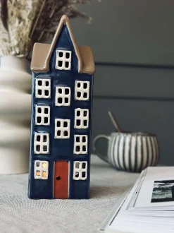 VIAMAJA Lyshus Keramik - Blå Online