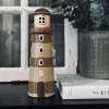 VIAMAJA Lyshus Keramik - Fyrtårn Beige strib