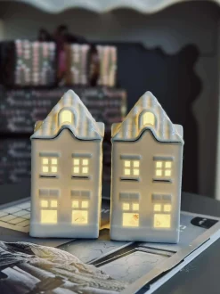 VIAMAJA Lyshus med led - Porcelæn