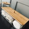 VIAMAJA Makeup organizer - Akryl med bambuslåg Hot