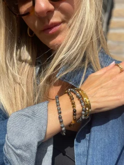 VIAMAJA Mindy sæt m. armbånd og øreringe - forgyldt New