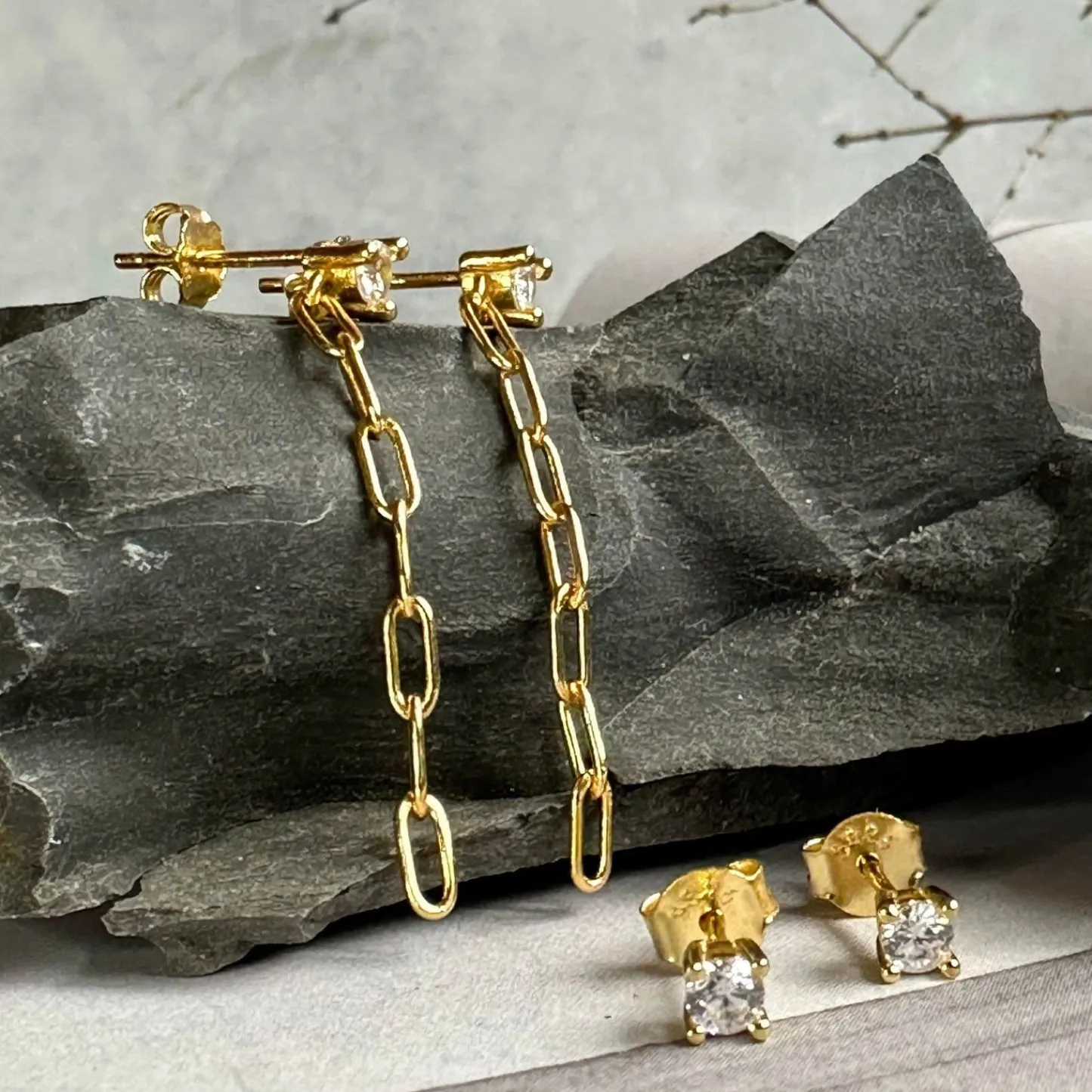 VIAMAJA Mix box m. 4 øreringe - Jessica 18k forgyldt Clearance