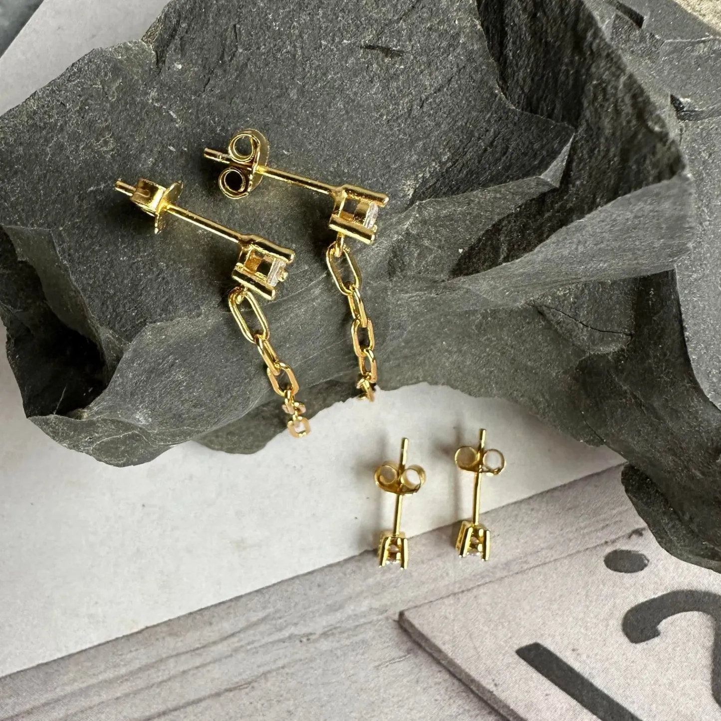 VIAMAJA Mix box m. 4 øreringe - Jessica 18k forgyldt Clearance