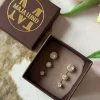 VIAMAJA Mix box med 6 øreringe - Bea 18k forgyldt Best