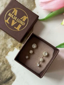 VIAMAJA Mix box med 6 øreringe - Bea 18k forgyldt Best