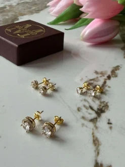 VIAMAJA Mix box med 6 øreringe - Bea 18k forgyldt Best