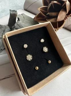 VIAMAJA Mix box med 6 øreringe - Ivy 18k forgyldt