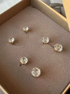 VIAMAJA Mix box med 6 øreringe - Riva 18k forgyldt Outlet