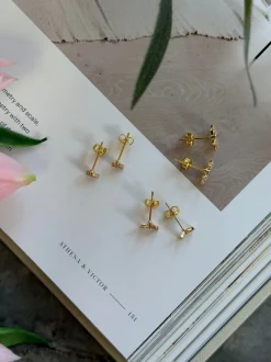 VIAMAJA Mix box med 6 øreringe - Samira 18k forgyldt