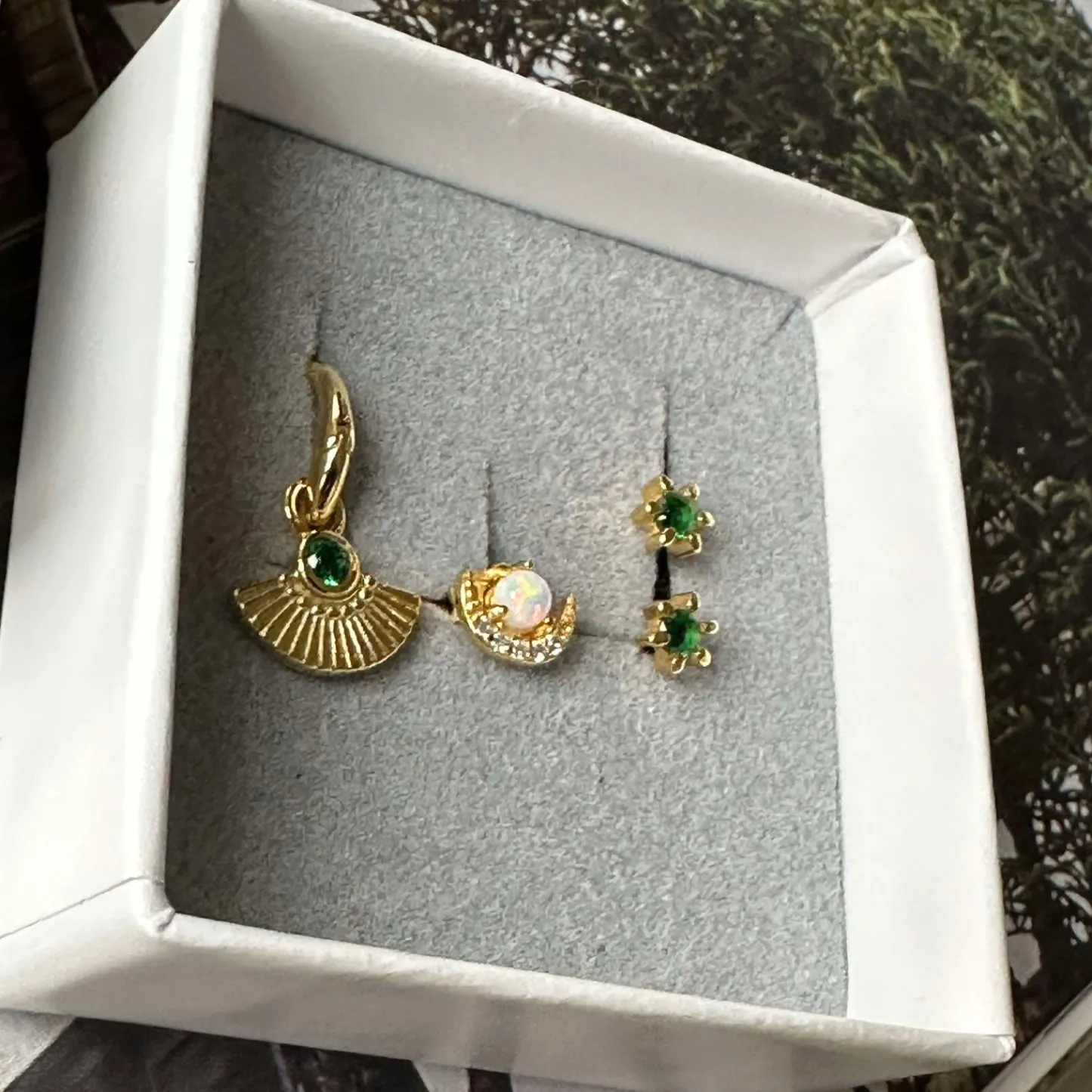 VIAMAJA Mix box TULISA med 4 øreringe - Sterling Silver Outlet
