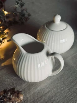 VIAMAJA Mælkekande Riflet - Porcelæn New