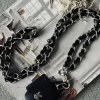 VIAMAJA Mobil / Nøglesnor – Black / silver leather Outlet