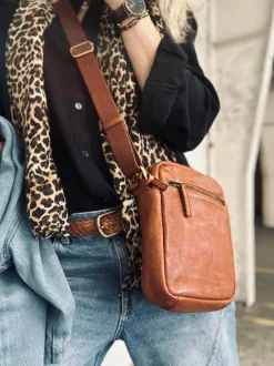 VIAMAJA Mobiltaske / Crossover – Cognac Discount
