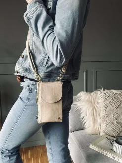VIAMAJA Mobiltaske - Sand / gold Outlet