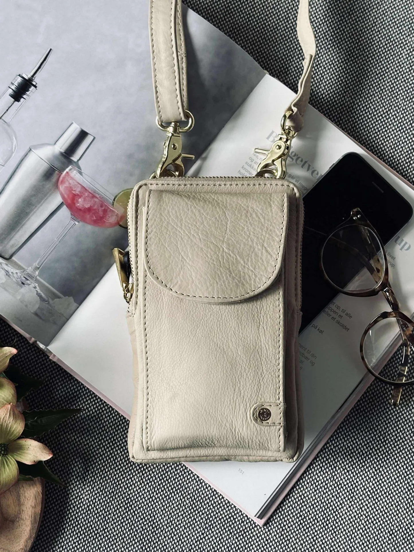 VIAMAJA Mobiltaske - Sand / gold Outlet