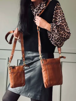 VIAMAJA Mobiltaske Gunilla walnut Clearance