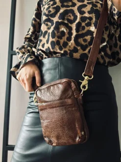 VIAMAJA Mobiltaske Liva Brandy i kalveskind Outlet